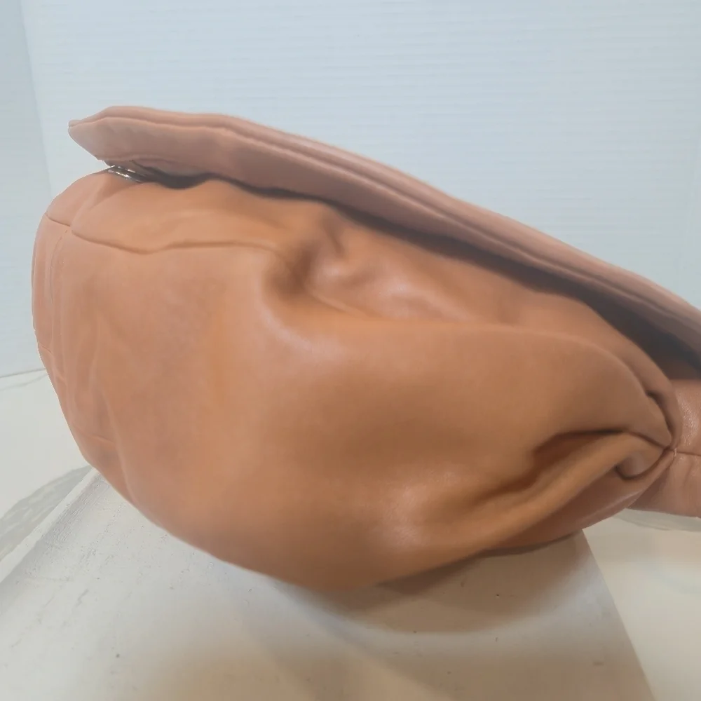Coach Saddlebag Hobo Genuine Leather Burnt Orange Tangerine Shoulder Bag